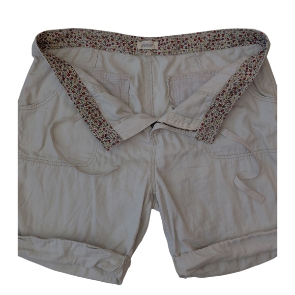 Aerie Women's Cream Cargo Shorts - Picture 2 of 7